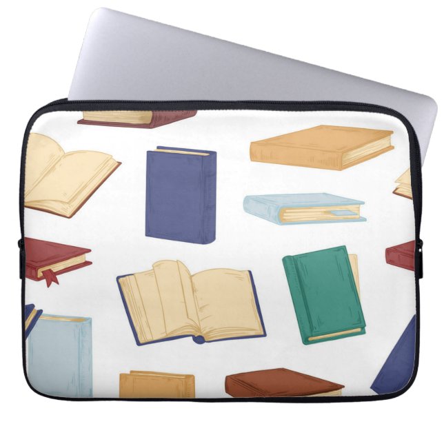 Boekenpatroon Laptop Sleeve (Voorkant)