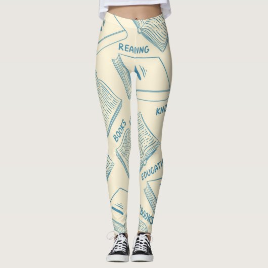 Boekenpatroon Leggings (Voorkant)