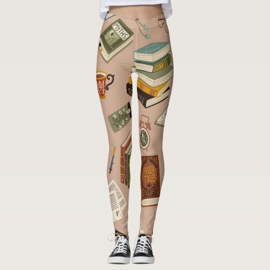 Boekenpatroon Leggings (Voorkant)