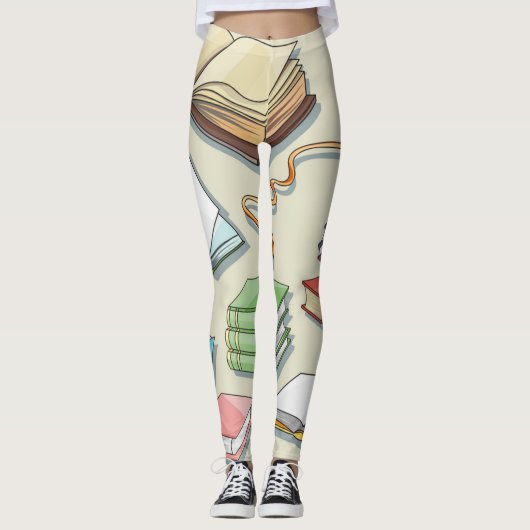 Boekenpatroon Leggings (Voorkant)