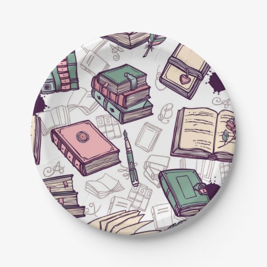 Boekenpatroon Papieren Bordje (Voorkant)