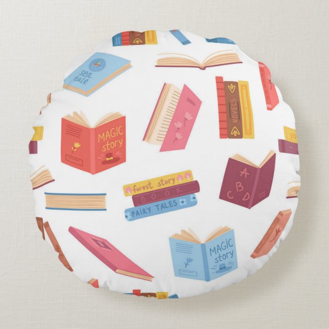 Boekenpatroon Rond Kussen (Voorkant)