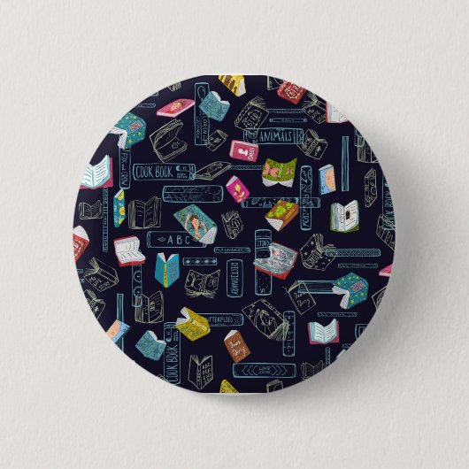 Boekenpatroon Ronde Button 5,7 Cm (Voorkant)