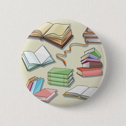 Boekenpatroon Ronde Button 5,7 Cm (Voorkant)
