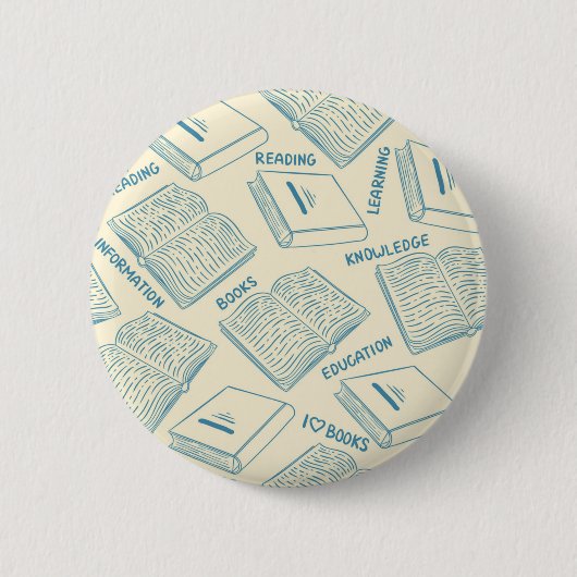 Boekenpatroon Ronde Button 5,7 Cm (Voorkant)