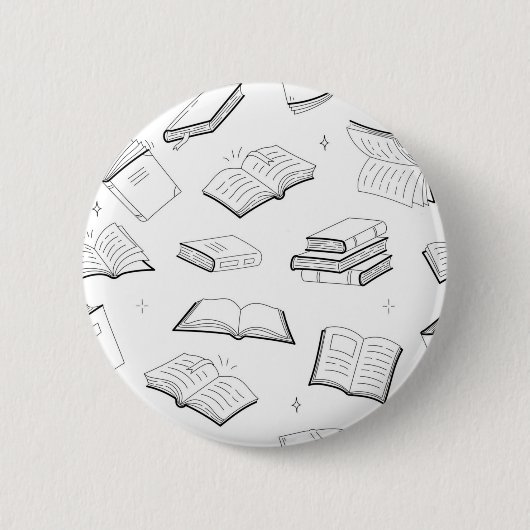 Boekenpatroon Ronde Button 5,7 Cm (Voorkant)