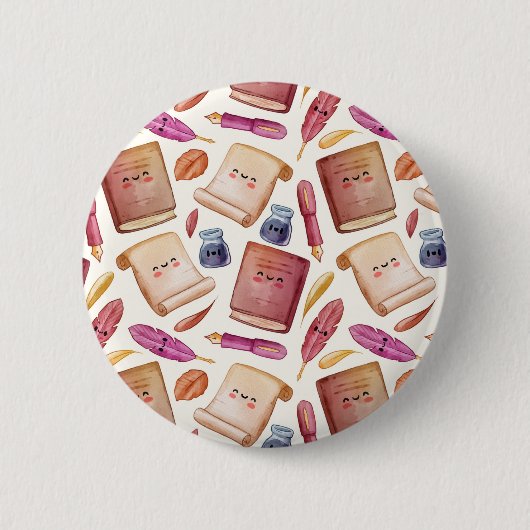 Boekenpatroon Ronde Button 5,7 Cm (Voorkant)