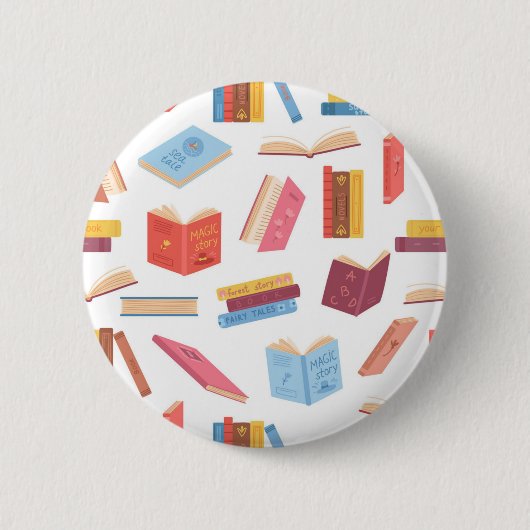 Boekenpatroon Ronde Button 5,7 Cm (Voorkant)