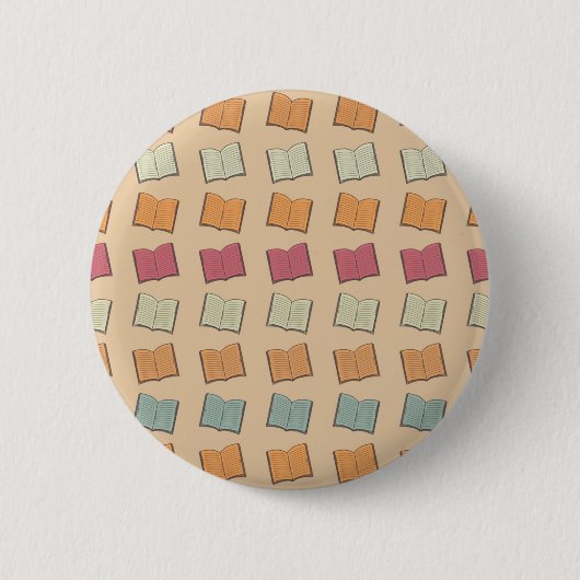Boekenpatroon Ronde Button 5,7 Cm (Voorkant)