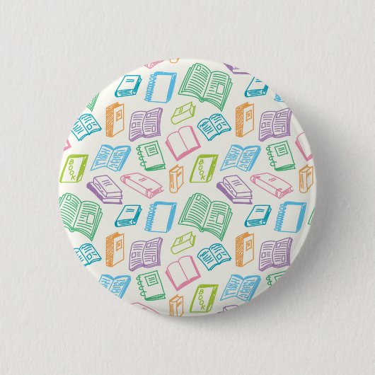 Boekenpatroon Ronde Button 5,7 Cm (Voorkant)