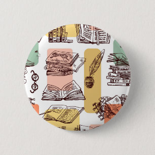 Boekenpatroon Ronde Button 5,7 Cm