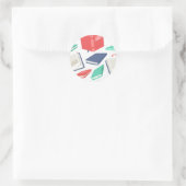 Boekenpatroon Ronde Sticker (Tas)