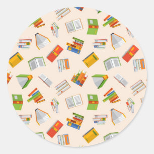 Boekenpatroon Ronde Sticker