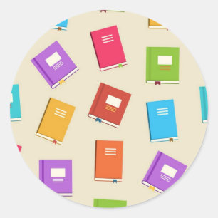 Boekenpatroon Ronde Sticker