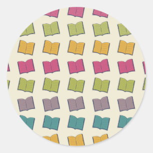 Boekenpatroon Ronde Sticker