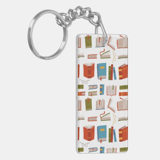 Boekenpatroon Sleutelhanger (Voorkant Links)