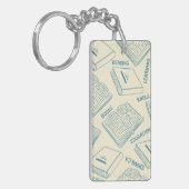 Boekenpatroon Sleutelhanger (Voorkant Links)