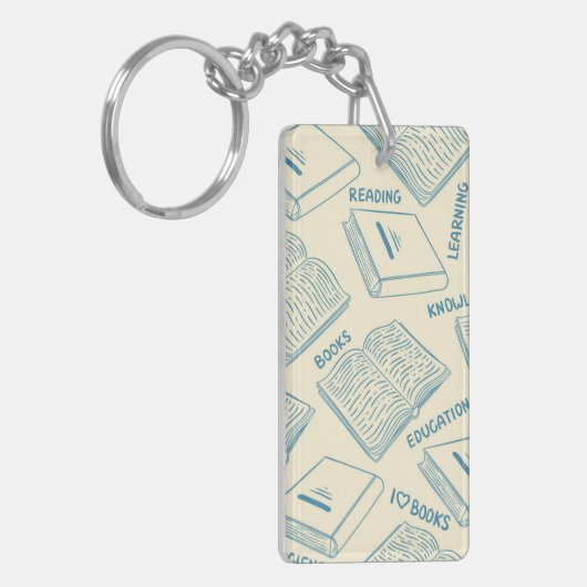 Boekenpatroon Sleutelhanger (Voorkant Links)