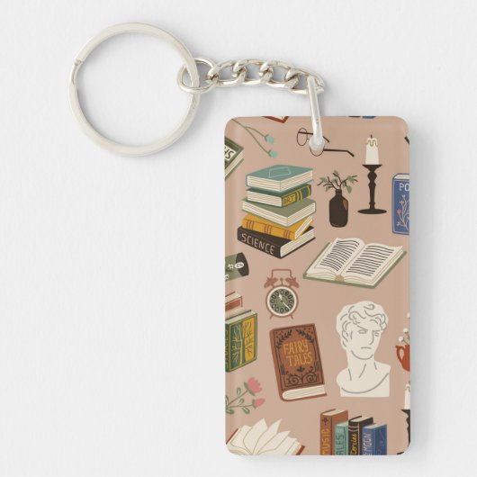 Boekenpatroon Sleutelhanger (Voorkant)