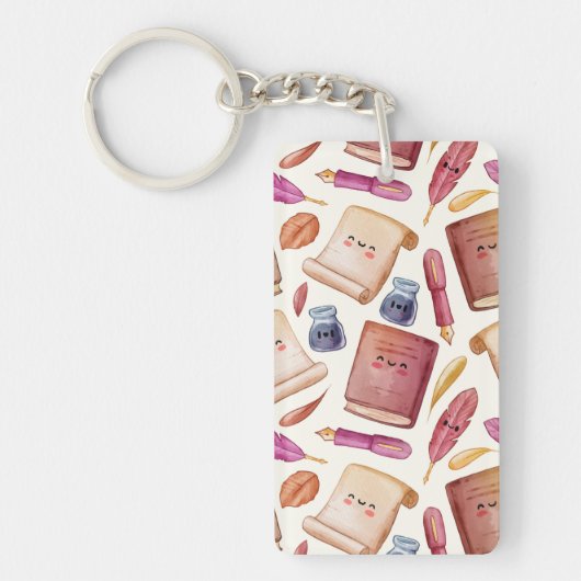 Boekenpatroon Sleutelhanger (Voorkant)