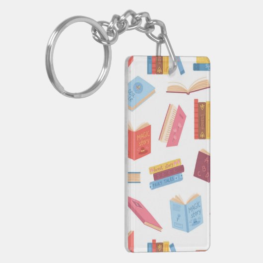 Boekenpatroon Sleutelhanger (Voorkant Links)