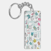 Boekenpatroon Sleutelhanger (Voorkant Links)