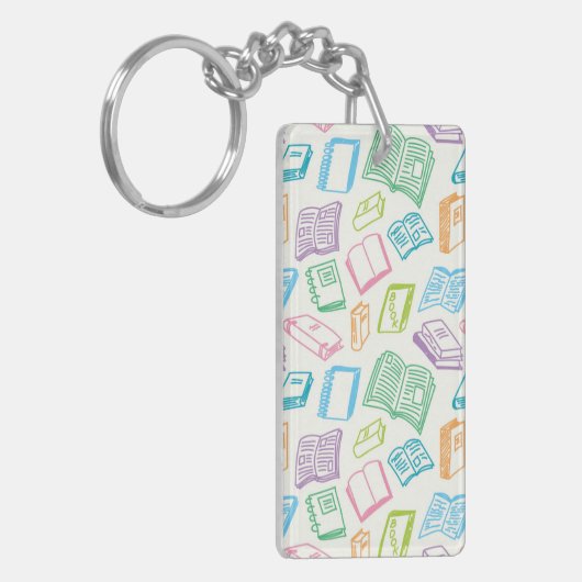 Boekenpatroon Sleutelhanger (Voorkant Links)