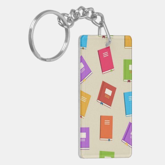 Boekenpatroon Sleutelhanger (Voorkant Links)