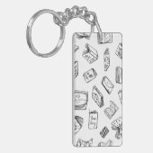 Boekenpatroon Sleutelhanger (Voorkant Links)