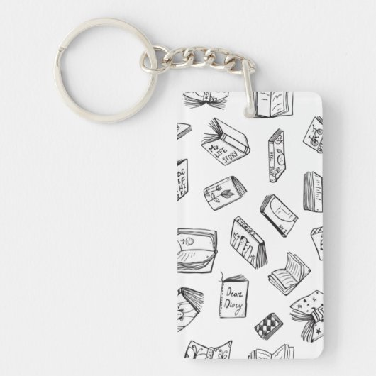 Boekenpatroon Sleutelhanger (Voorkant)