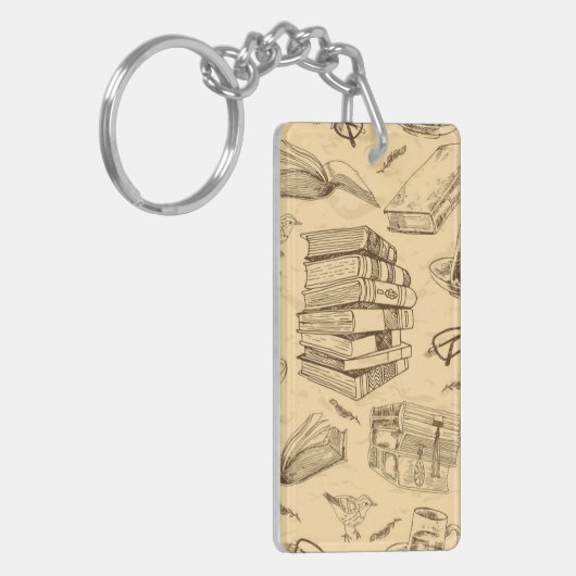 Boekenpatroon Sleutelhanger (Voorkant Links)