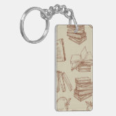 Boekenpatroon Sleutelhanger (Voorkant Links)
