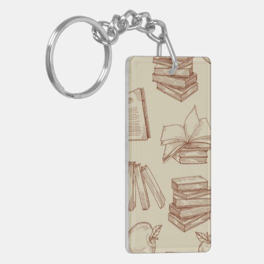 Boekenpatroon Sleutelhanger (Voorkant Links)