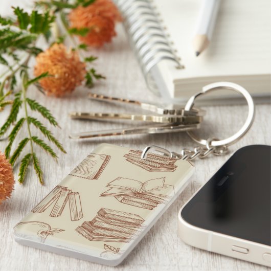 Boekenpatroon Sleutelhanger (Voorkant Rechts)