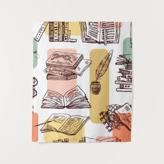 Boekenpatroon Wandkleed (Voorkant)