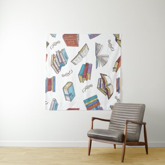 Boekenpatroon Wandkleed (In Situ (horizontaal))