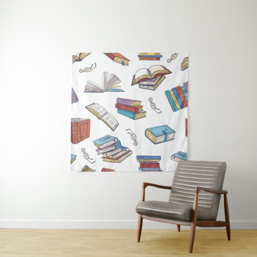 Boekenpatroon Wandkleed (In situ)