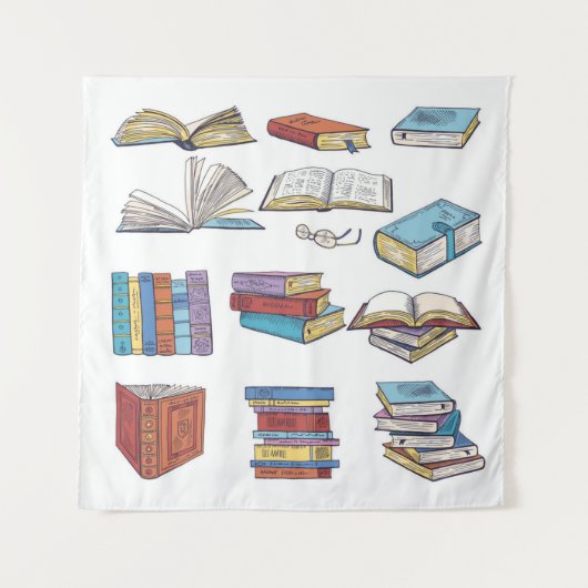Boekenpatroon Wandkleed (Voorkant)
