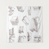 Boekenpatroon Wandkleed (Voorkant (horizontaal))