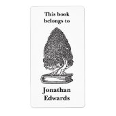 boekenplaat ex-libris tree etiket (Voorkant)