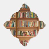 Boekenplank achtergrond bedankdoosjes (Uitgevouwen)