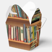 Boekenplank achtergrond bedankdoosjes (Geopend)