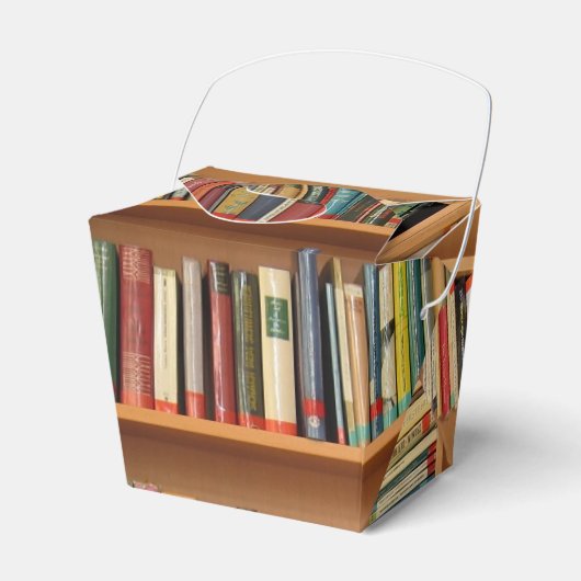 Boekenplank achtergrond bedankdoosjes (Voorkant Zijde)