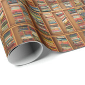 Boekenplank achtergrond cadeaupapier (Rol Hoek)