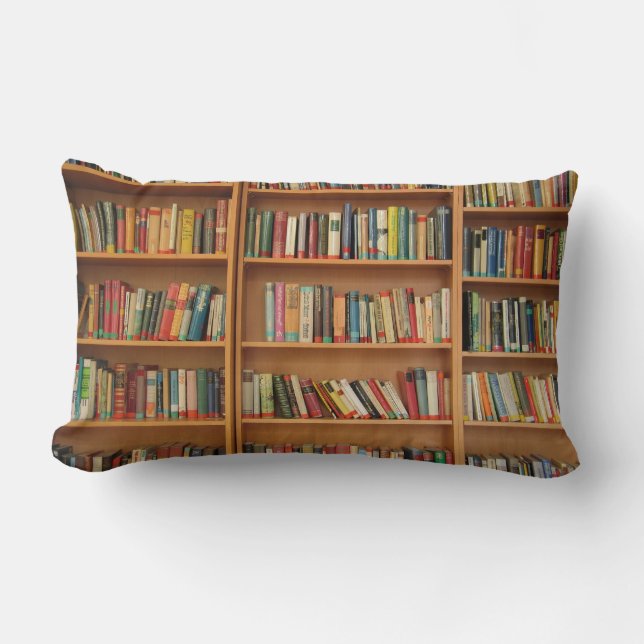 Boekenplank achtergrond kussen (Voorkant)