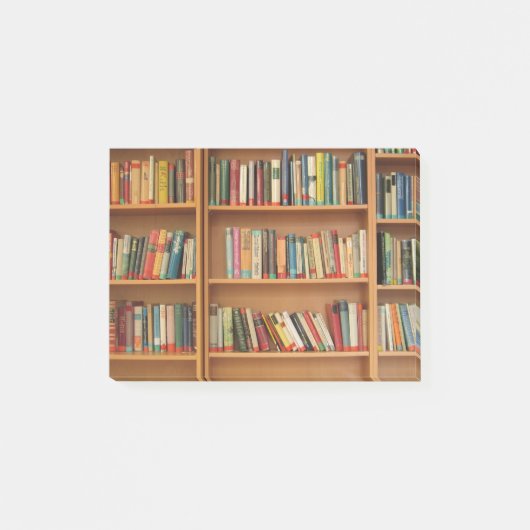 Boekenplank achtergrond post-it® notes (Voorkant)