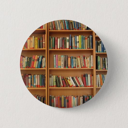 Boekenplank achtergrond ronde button 5,7 cm (Voorkant)