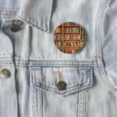 Boekenplank achtergrond ronde button 5,7 cm (In situ)