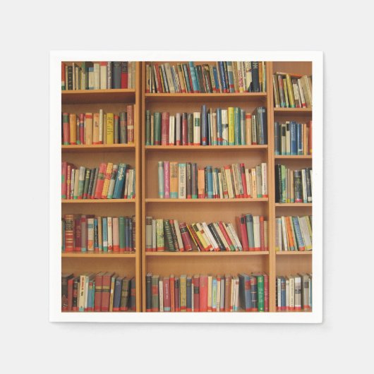 Boekenplank achtergrond servetten (Voorkant)