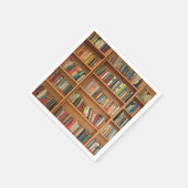 Boekenplank achtergrond servetten (Hoek)